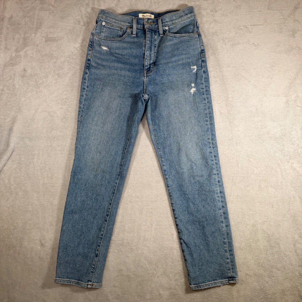 Madewell The Momjean High Rise Tapered Leg Denim Jeans Medium Wash MC584 Size 28